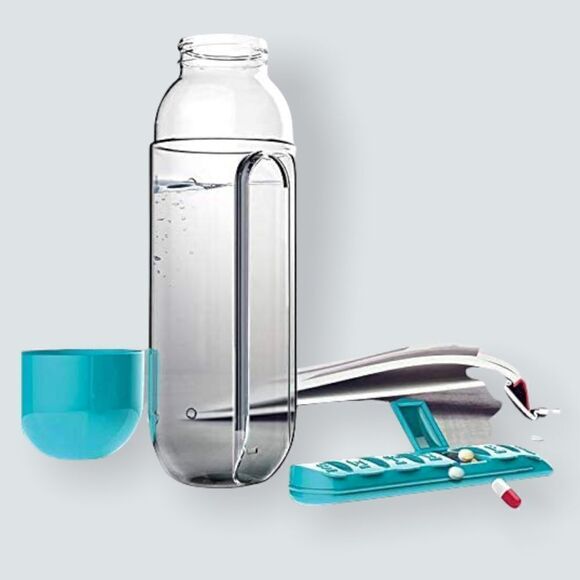 New Pill and Vitamin Organizer Water Bottle - Picture 2 of 4